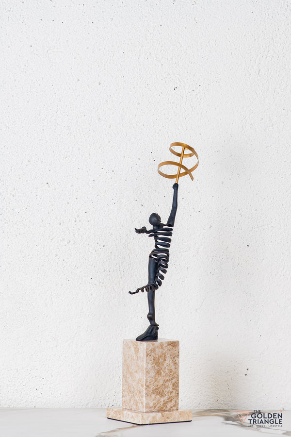 Rixa Gymnast Sculpture - Antique Black