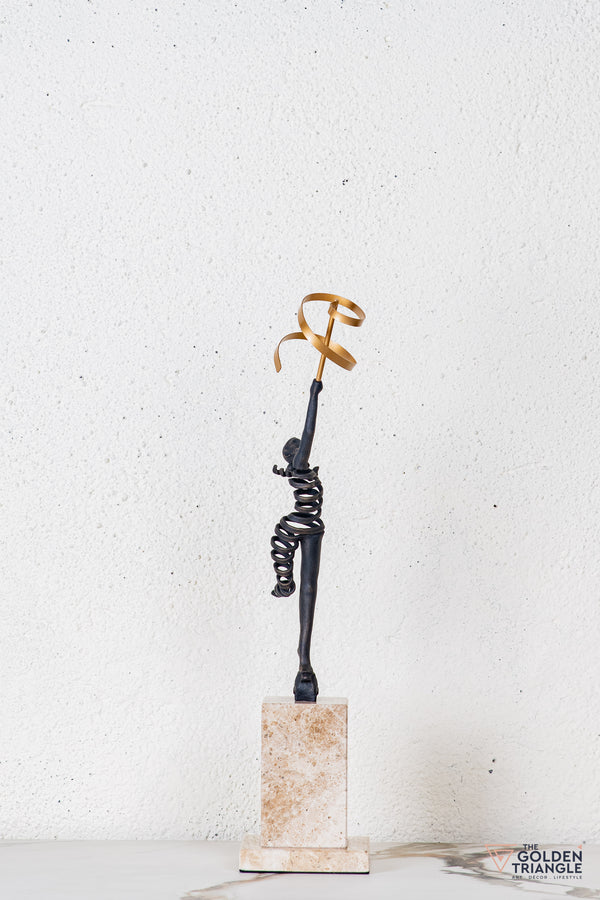 Rixa Gymnast Sculpture - Antique Black