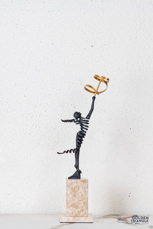 Rixa Gymnast Sculpture - Antique Black