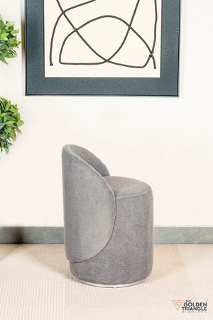 Orella Pouffe with Backrest & Swivel - Gray