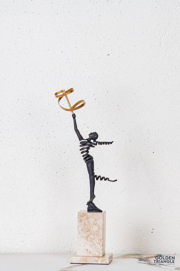 Rixa Gymnast Sculpture - Antique Black
