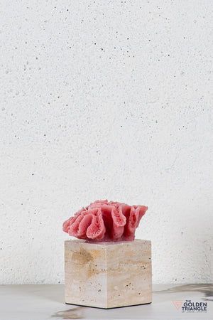 Yuki Coral Travertine TableTop Decor - Pink