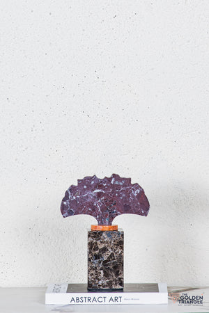 Eiko Marble TableTop Decor - Maroon