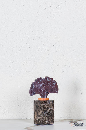 Eiko Marble TableTop Decor - Maroon