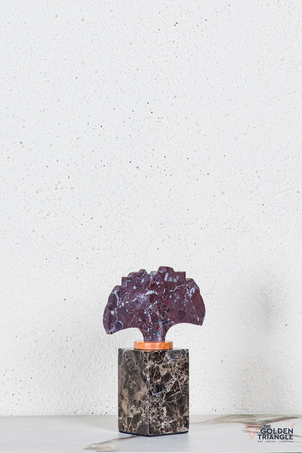 Eiko Marble TableTop Decor - Maroon