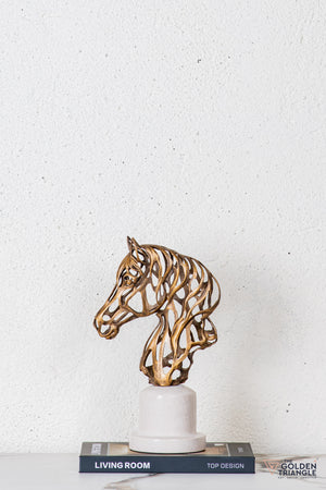 Elvo Horse Sculpture - Antique Gold