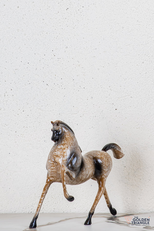 Ember Horse Sculpture - Beige