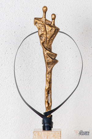 Syra Abstract Sculpture - Antique Gold