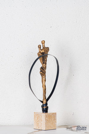 Syra Abstract Sculpture - Antique Gold