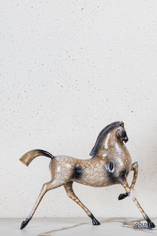 Ember Horse Sculpture - Beige
