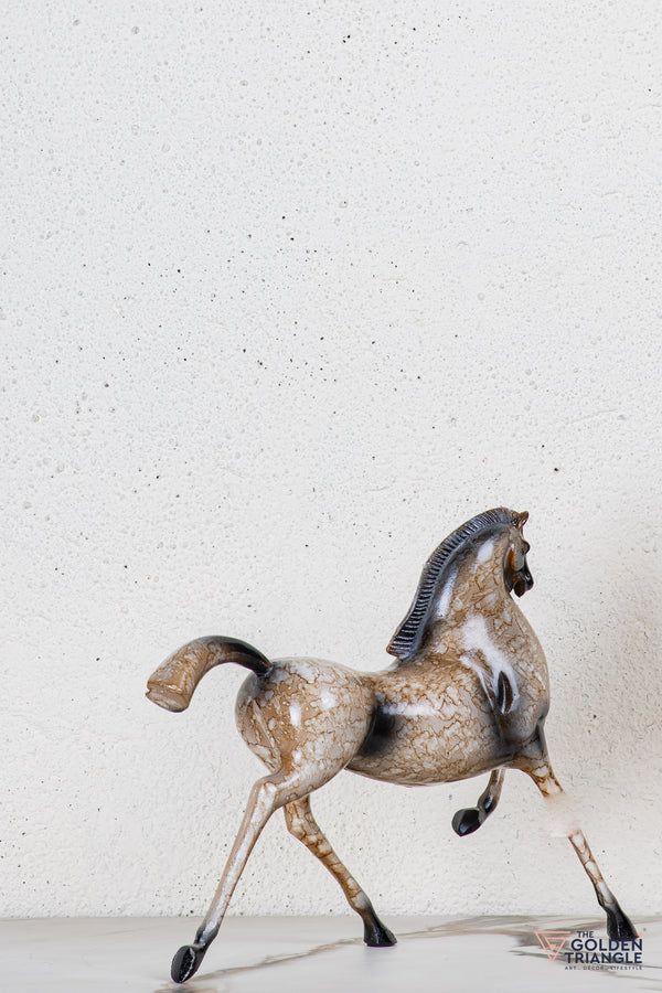 Ember Horse Sculpture - Beige