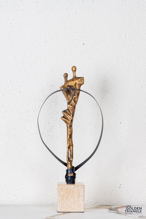 Syra Abstract Sculpture - Antique Gold