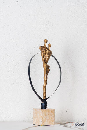 Syra Abstract Sculpture - Antique Gold