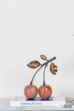 Frutto Travertine Cherry TableTop Decor - Tan