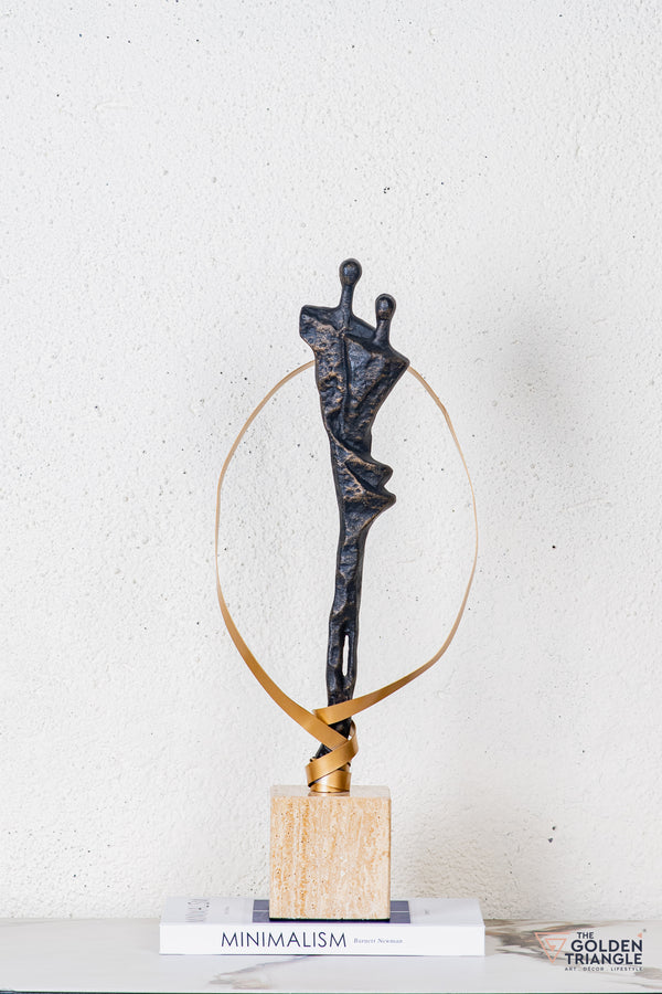 Syra Abstract Sculpture - Antique Black