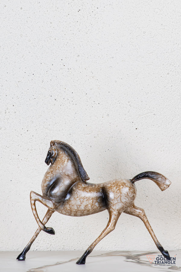 Ember Horse Sculpture - Beige