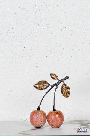Frutto Travertine Cherry TableTop Decor - Tan
