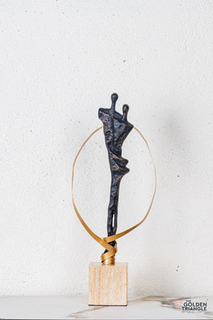 Syra Abstract Sculpture - Antique Black