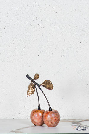 Frutto Travertine Cherry TableTop Decor - Tan