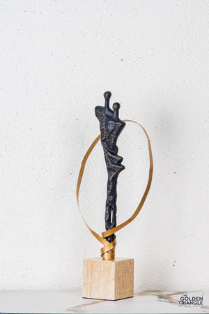 Syra Abstract Sculpture - Antique Black