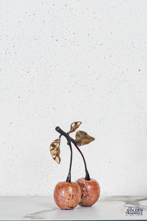 Frutto Travertine Cherry TableTop Decor - Tan