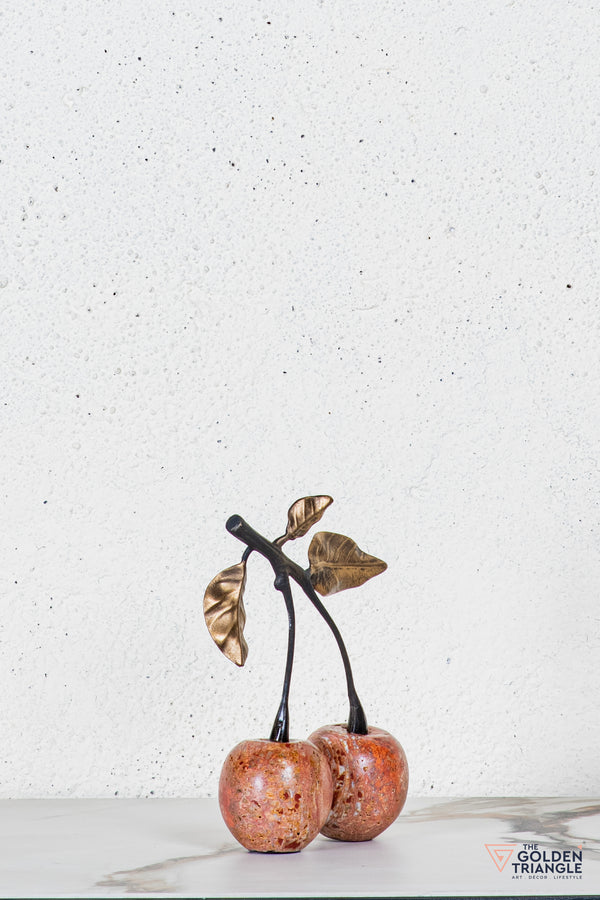Frutto Travertine Cherry TableTop Decor - Tan