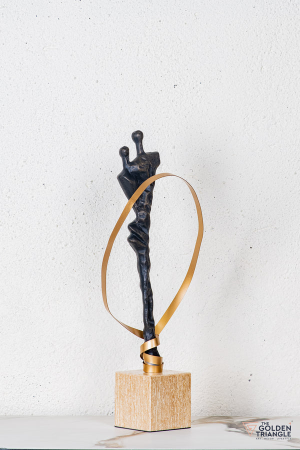 Syra Abstract Sculpture - Antique Black