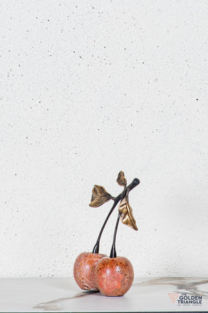 Frutto Travertine Cherry TableTop Decor - Tan