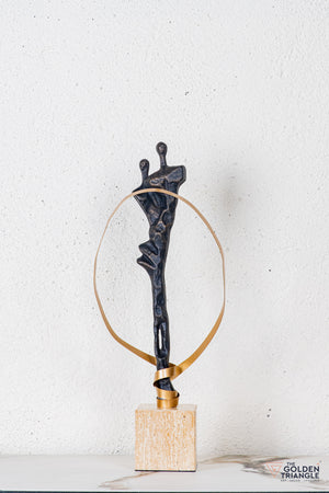 Syra Abstract Sculpture - Antique Black