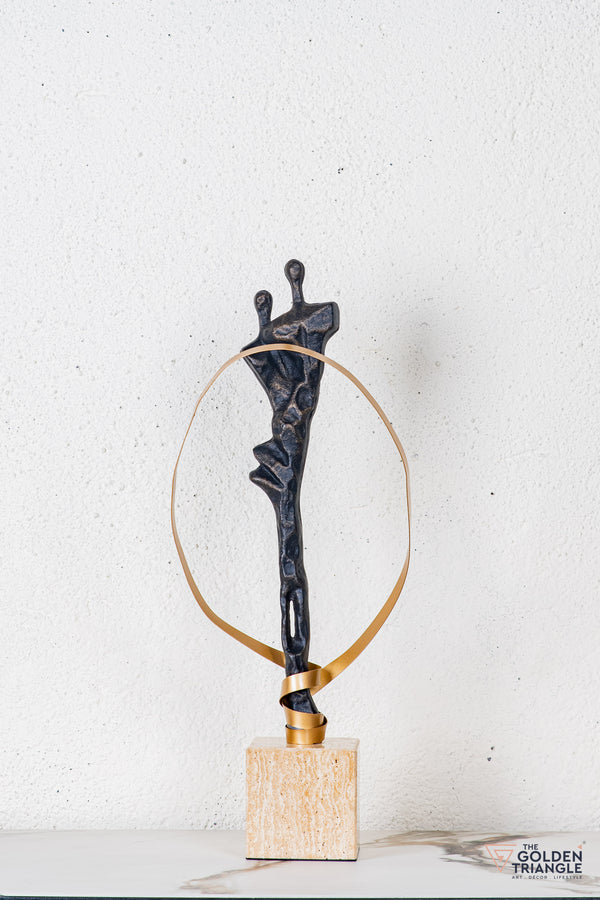 Syra Abstract Sculpture - Antique Black