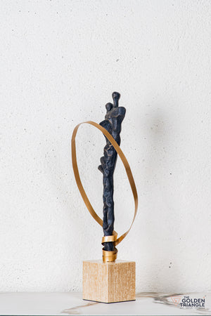 Syra Abstract Sculpture - Antique Black