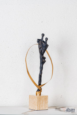 Syra Abstract Sculpture - Antique Black