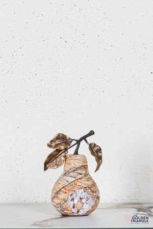 Eden Marble Pear TableTop Decor - Light Brown
