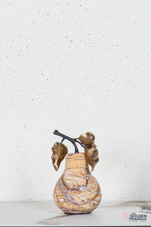 Eden Marble Pear TableTop Decor - Light Brown