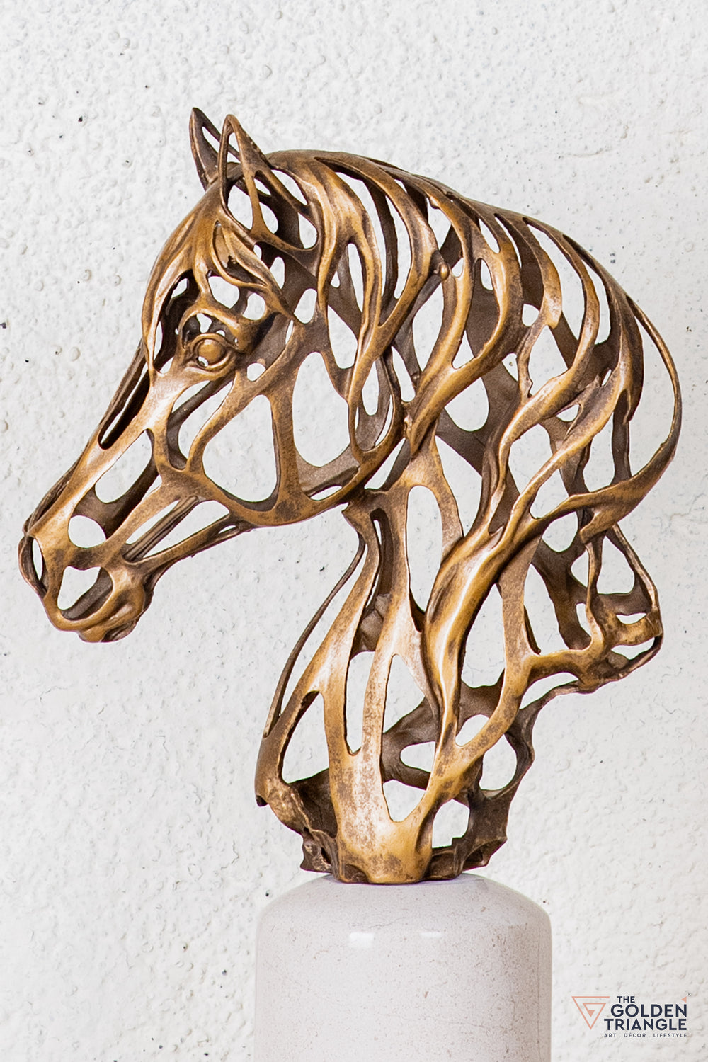 Elvo Horse Sculpture - Antique Gold