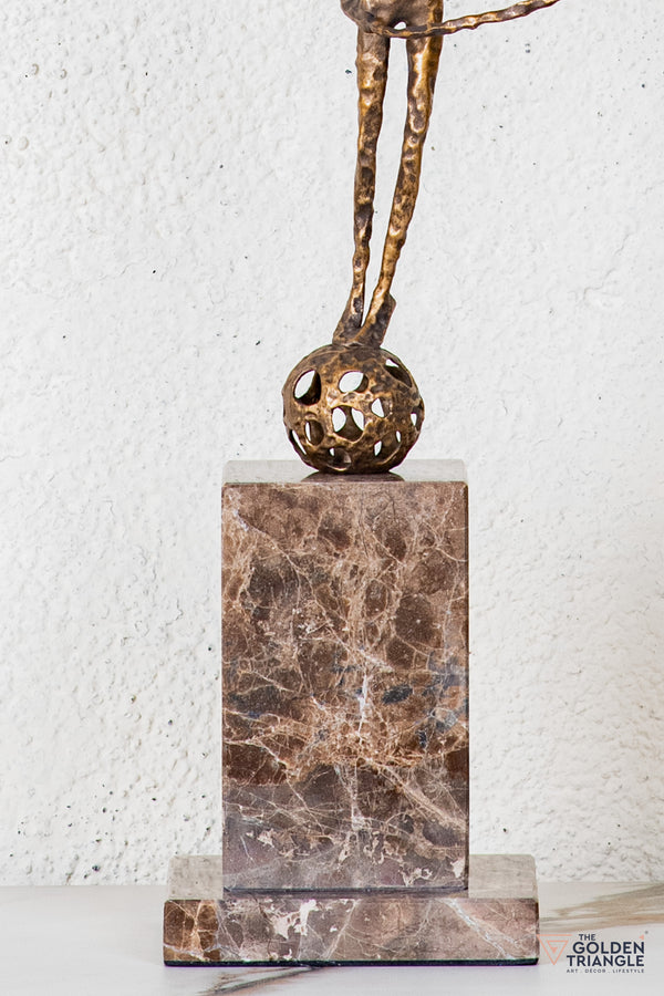 Vona Gymnast Sculpture - Antique Gold