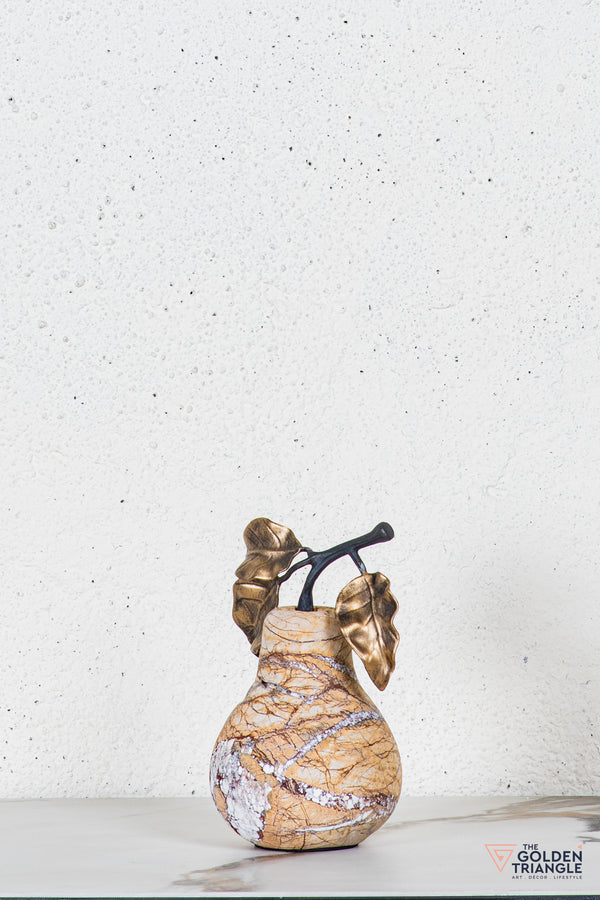Eden Marble Pear TableTop Decor - Light Brown