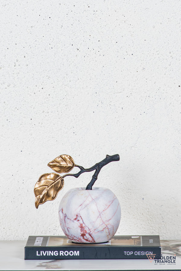 Pomona Marble Apple TableTop Decor - Red