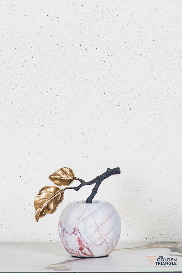 Pomona Marble Apple TableTop Decor - Red