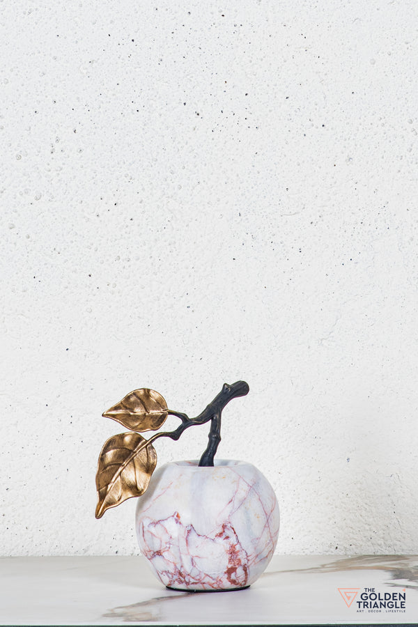 Pomona Marble Apple TableTop Decor - Red