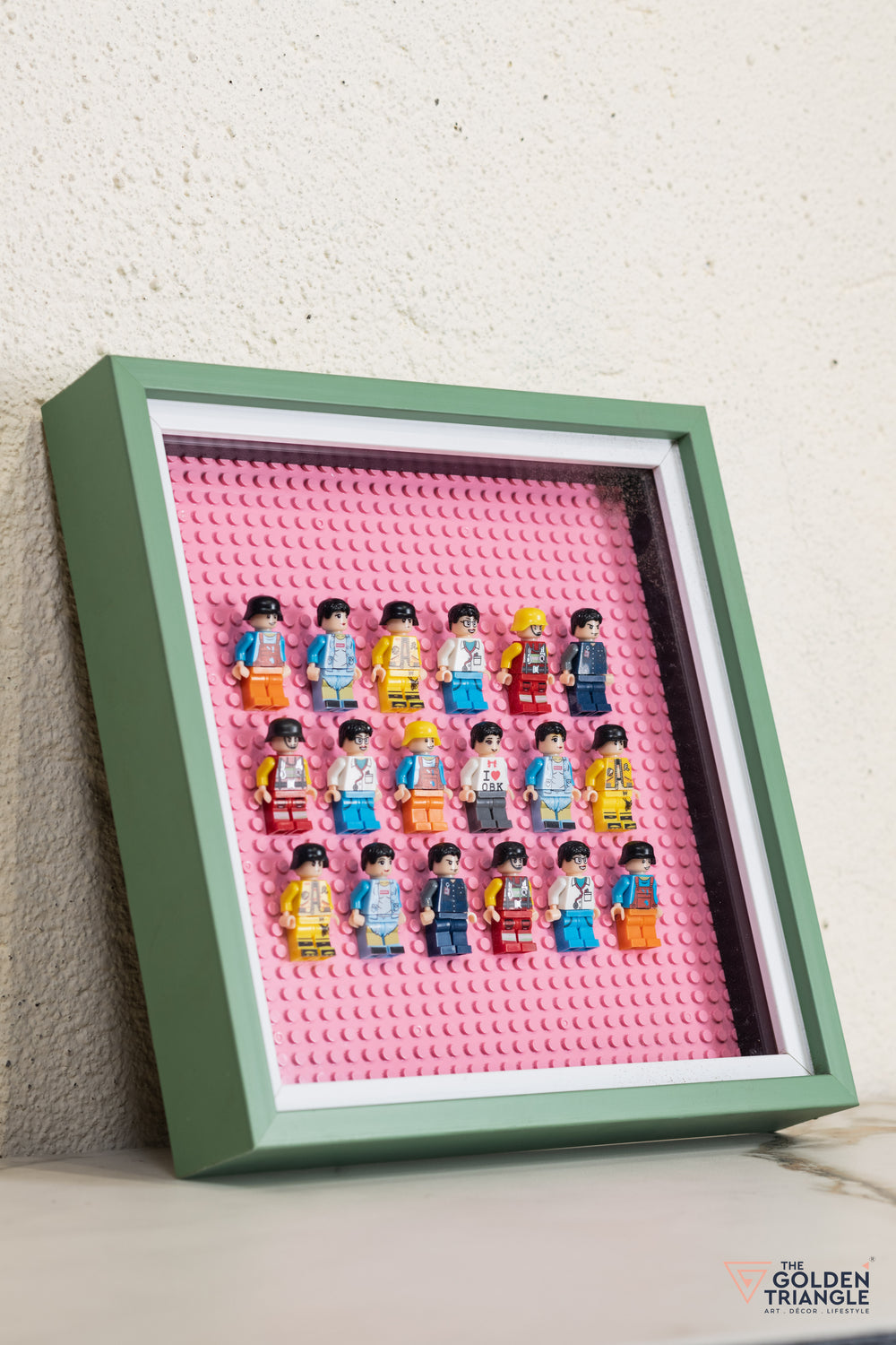 Lego Miniatures 3D Art Frame - Pink