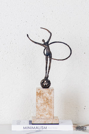 Vona Gymnast Sculpture - Antique Black