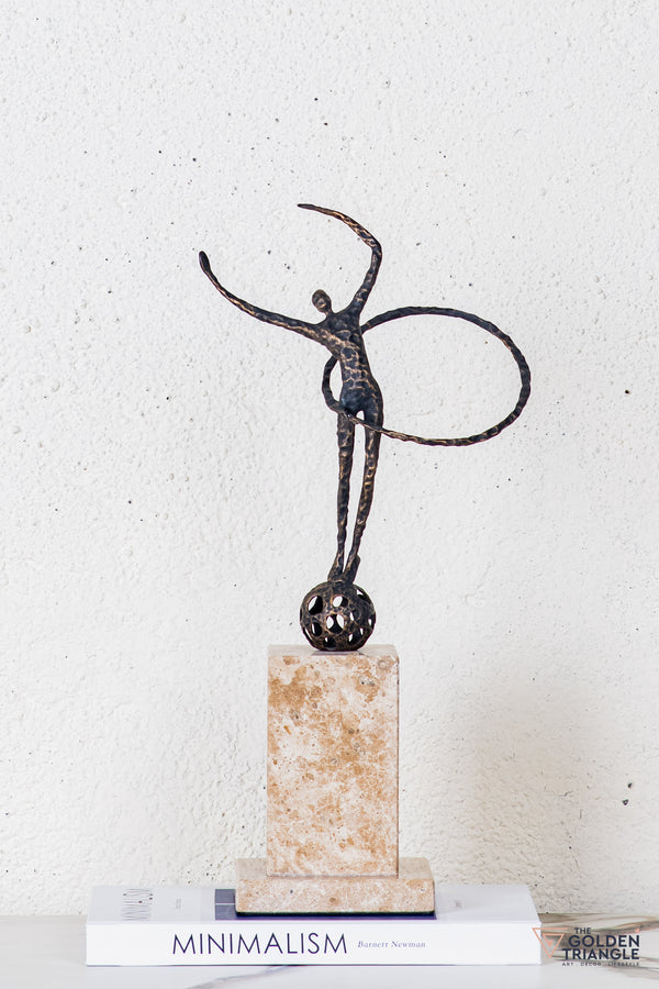 Vona Gymnast Sculpture - Antique Black