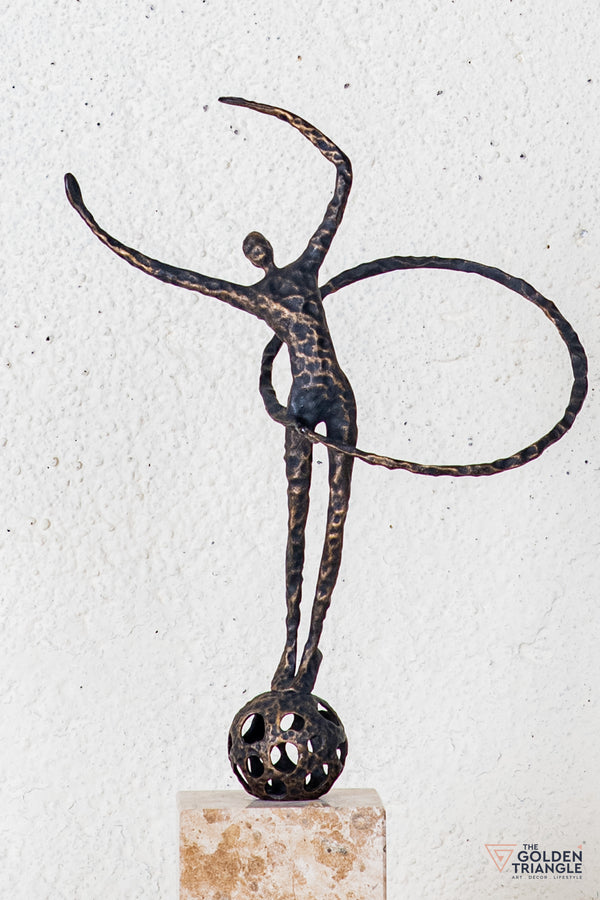 Vona Gymnast Sculpture - Antique Black