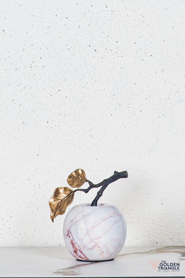 Pomona Marble Apple TableTop Decor - Red
