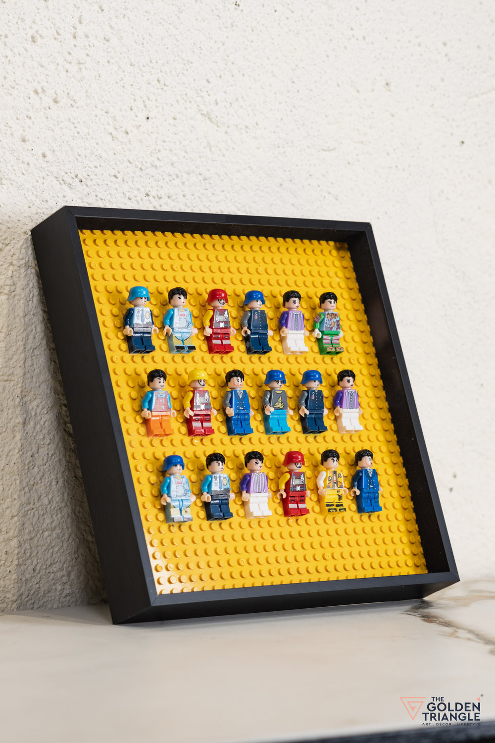 Lego Miniatures 3D Art Black Frame - Yellow