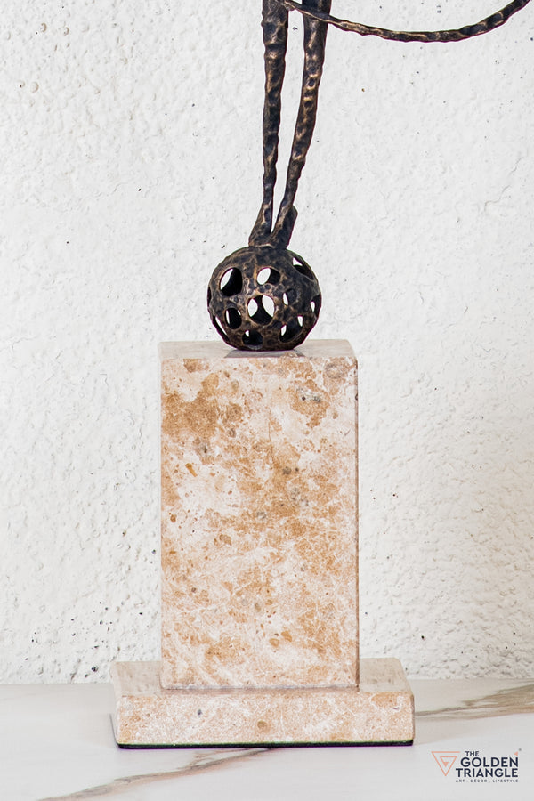 Vona Gymnast Sculpture - Antique Black