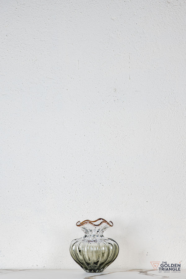 Flora Glass Vase - Smoke