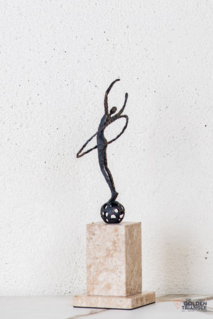 Vona Gymnast Sculpture - Antique Black