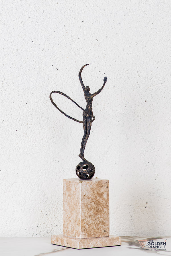 Vona Gymnast Sculpture - Antique Black